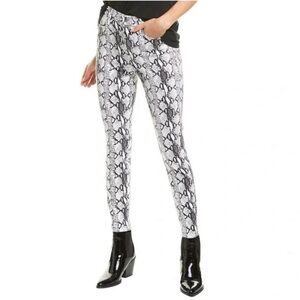 FRAME DENIM Ali High Rise Cigarette Snake Print Jeans Multi Gris Sz 25